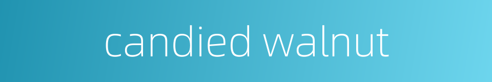 candied walnut的同义词