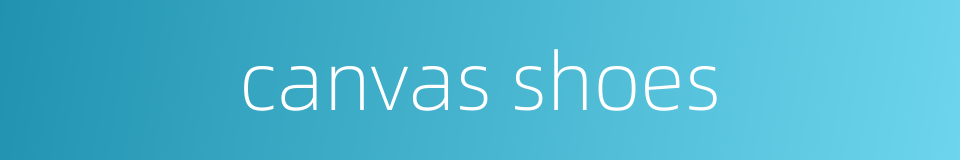 canvas shoes的同义词