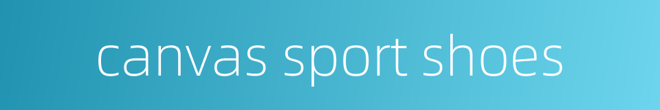 canvas sport shoes的同义词