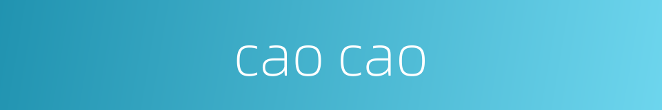 cao cao的同义词