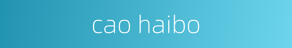 cao haibo的同义词