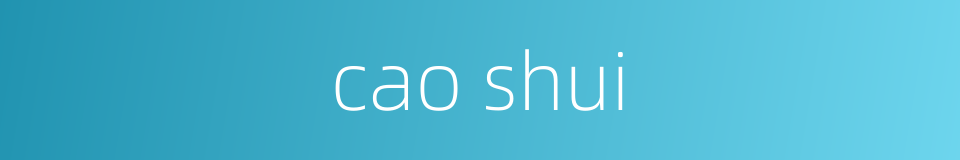 cao shui的同义词