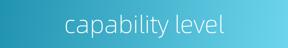 capability level的同义词