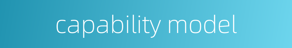 capability model的同义词