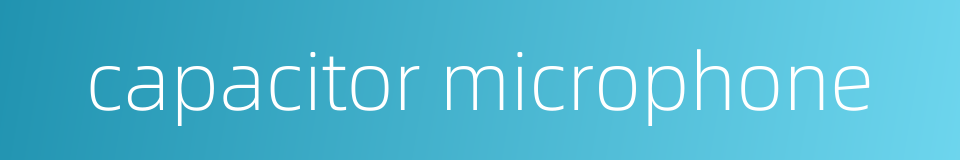 capacitor microphone的同义词