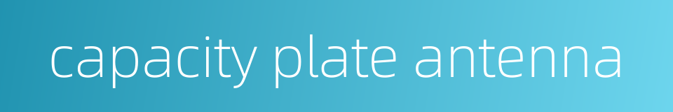 capacity plate antenna的同义词