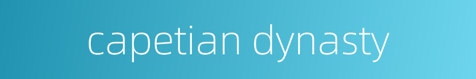 capetian dynasty的同义词