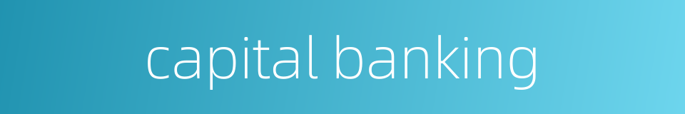 capital banking的同义词