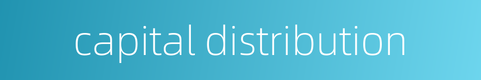 capital distribution的同义词