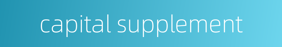 capital supplement的同义词