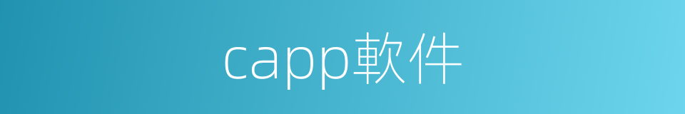 capp軟件的同義詞