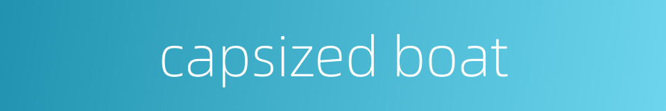capsized boat的同义词