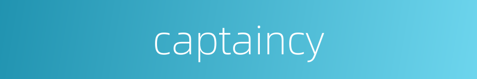 captaincy的同义词