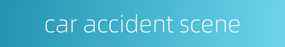 car accident scene的同义词
