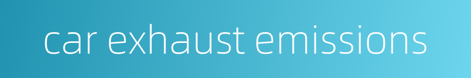 car exhaust emissions的同义词