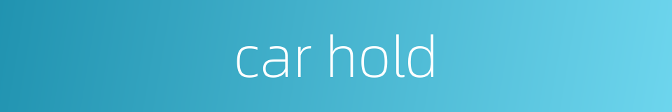 car hold的同义词