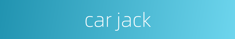 car jack的同义词