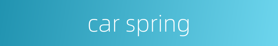 car spring的同义词