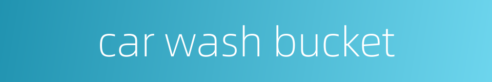 car wash bucket的同义词