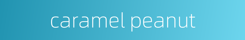 caramel peanut的同义词