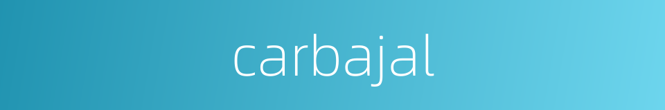 carbajal的同义词