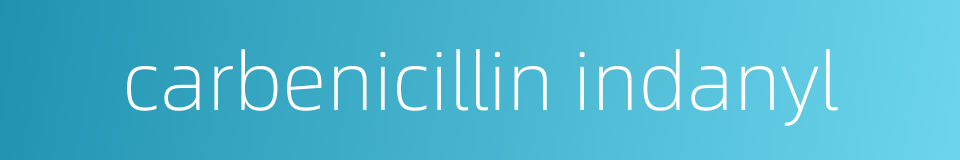 carbenicillin indanyl的同义词