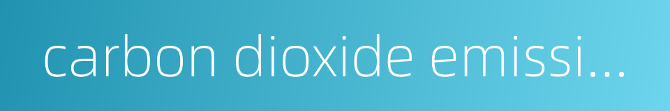 carbon dioxide emissions的同义词
