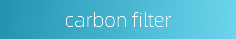 carbon filter的同义词