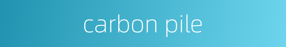 carbon pile的同义词
