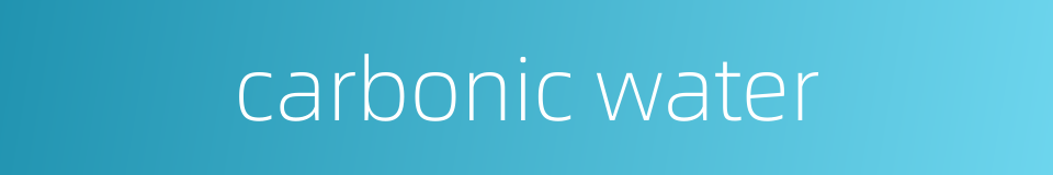 carbonic water的同义词