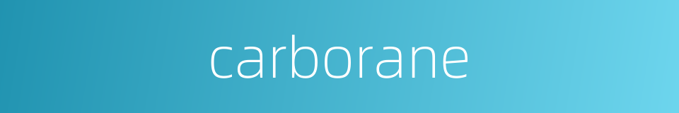 carborane的同义词