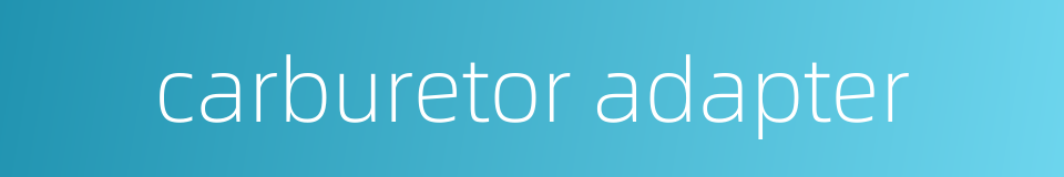 carburetor adapter的同义词