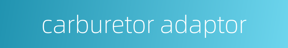 carburetor adaptor的同义词