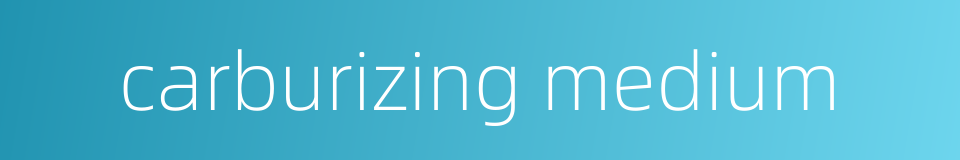 carburizing medium的同义词