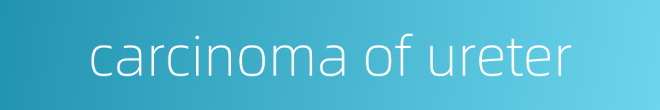 carcinoma of ureter的同义词