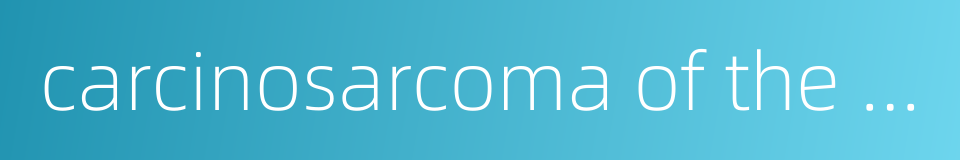 carcinosarcoma of the breast的同义词