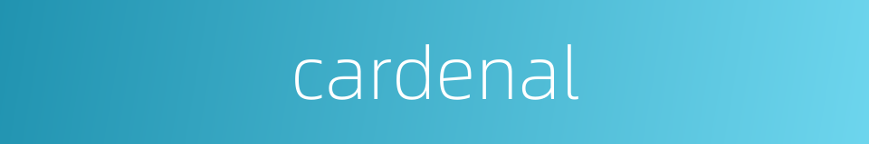 cardenal的同义词