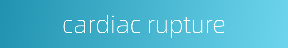 cardiac rupture的同义词
