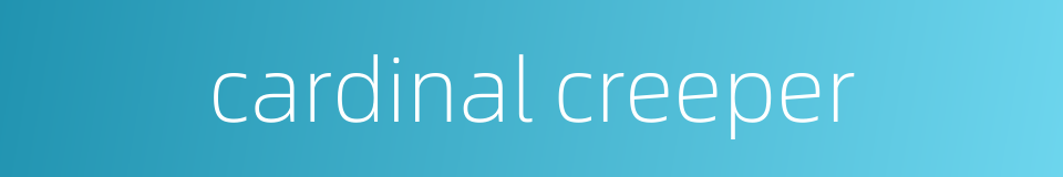 cardinal creeper的同义词