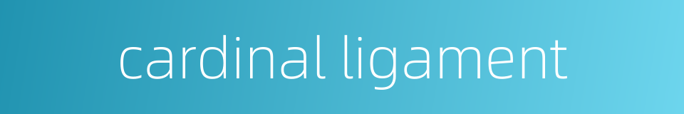 cardinal ligament的同义词