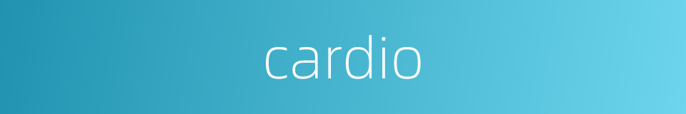 cardio的同义词