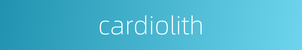 cardiolith的同义词
