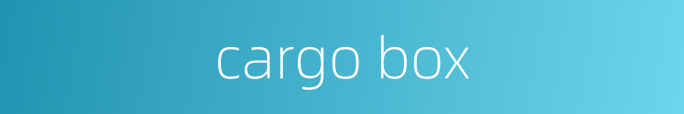 cargo box的同义词