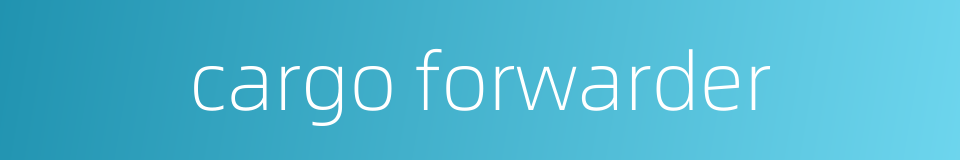 cargo forwarder的同义词