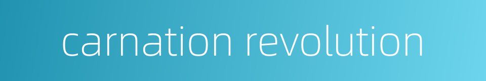 carnation revolution的同义词