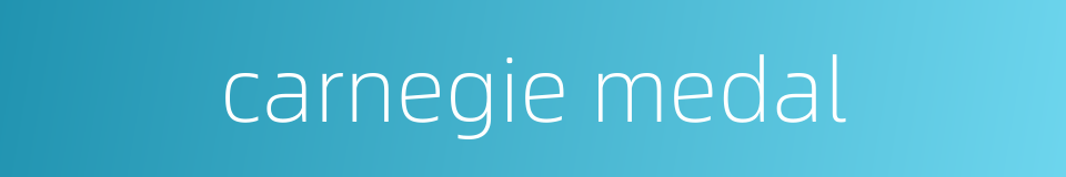 carnegie medal的同义词