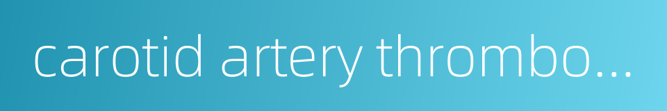 carotid artery thrombosis的同义词
