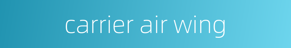 carrier air wing的同义词