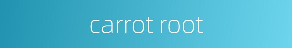carrot root的同义词