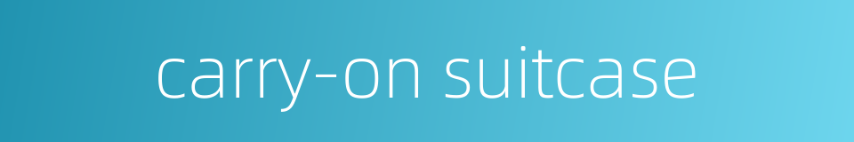 carry-on suitcase的同义词